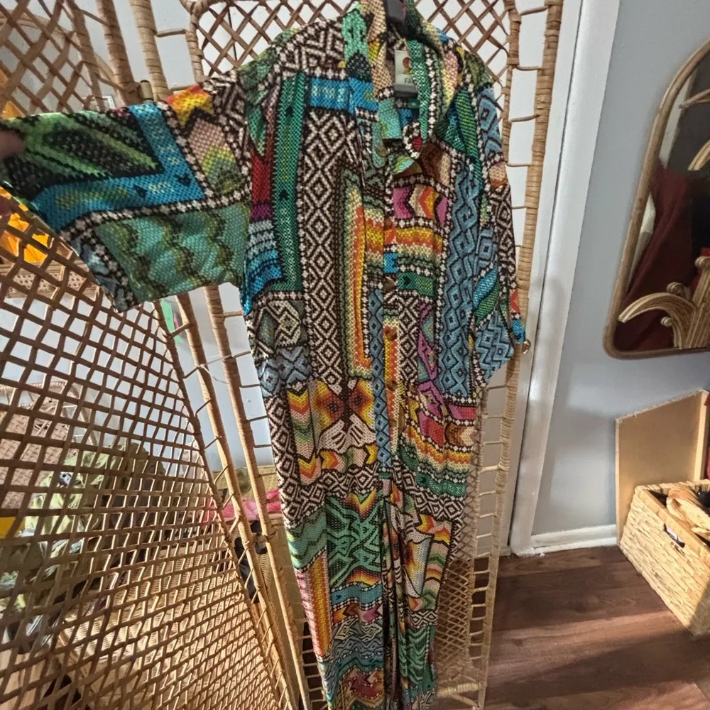 Farm Rio Banana Scarfs Jumpsuit - Picture 3 of 4